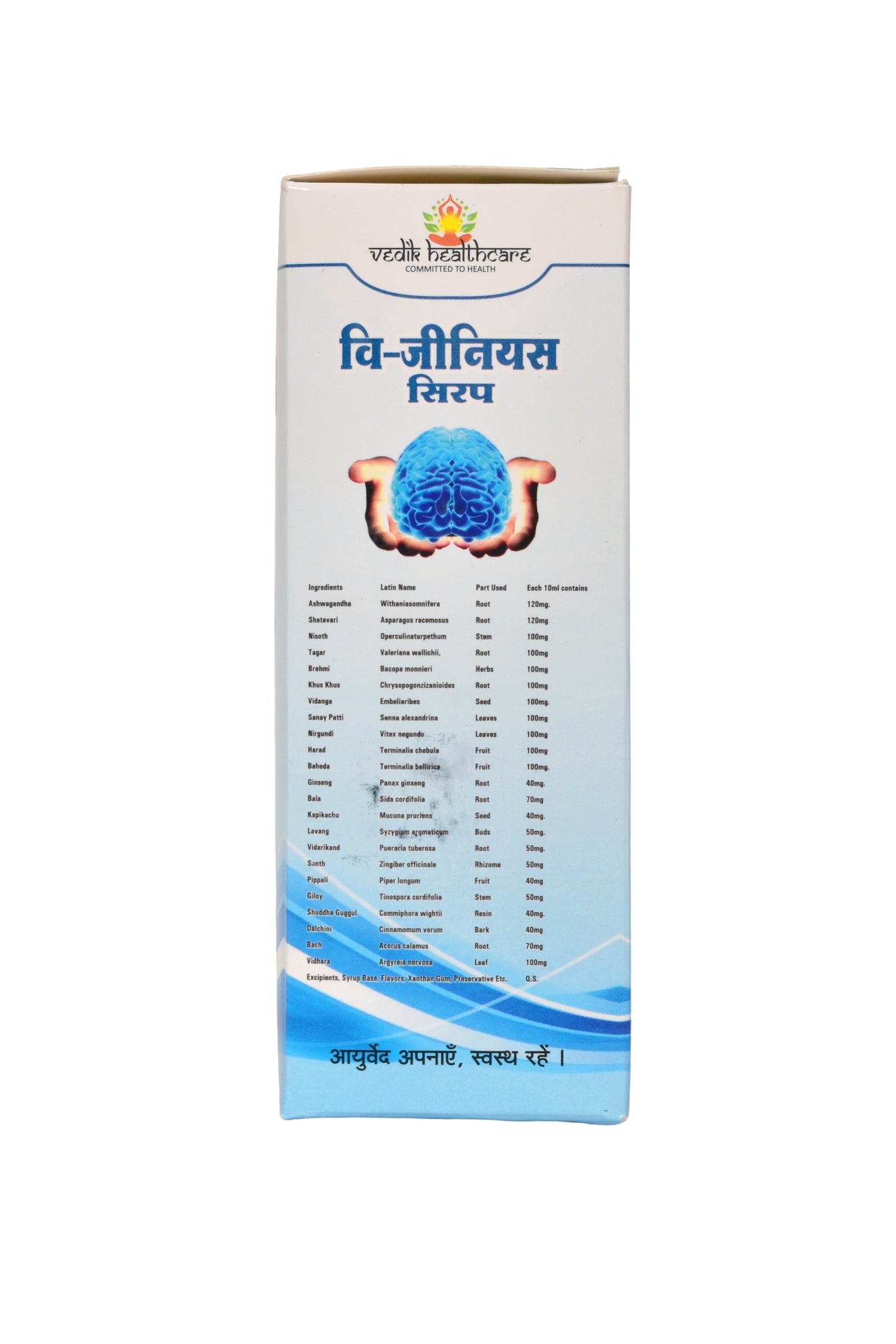 Vedik Healthcare Ayurvedic brain tonic – herbal syrup for memory, focus and concentration