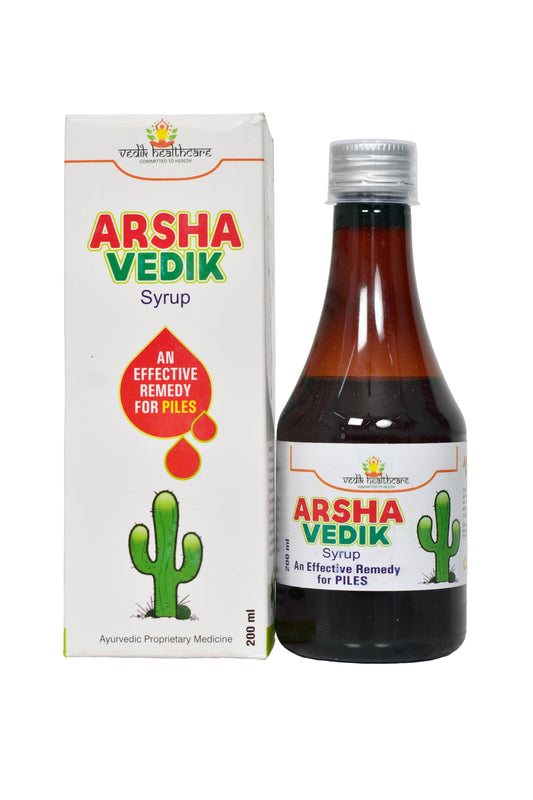 Ayurvedic syrup for piles care – soothing herbal tonic for relief and gut health by Vedik Healthcare