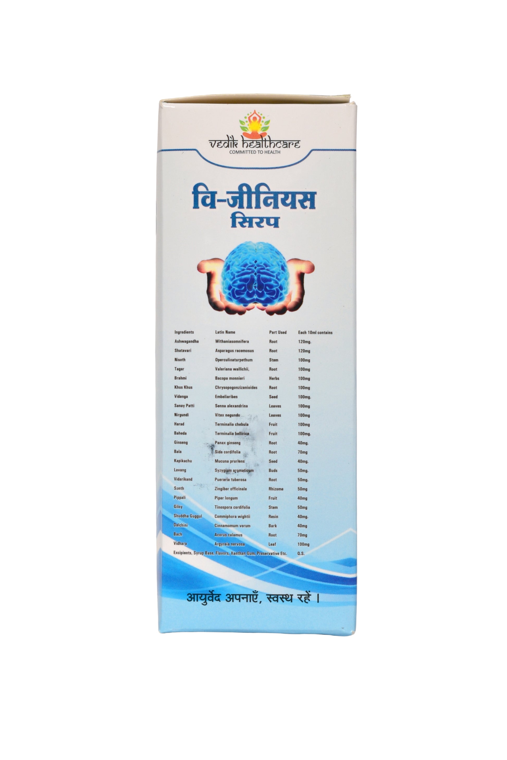 Vedik Healthcare Ayurvedic brain tonic – herbal syrup for memory, focus and concentration