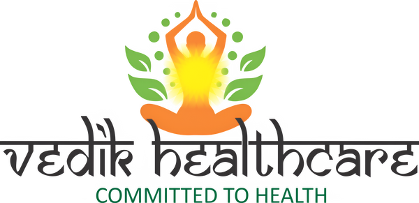 Vedik Healthcare logo – Ayurvedic syrups, organic wellness products and white labeling