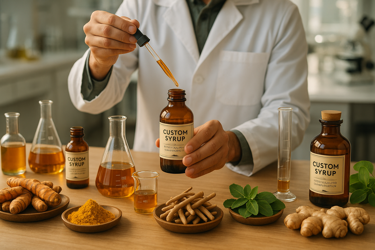 Unique Ayurvedic syrup formulas tailored to your brand.